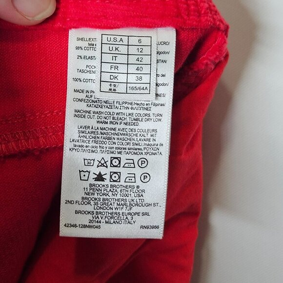 Brooks Brothers‎ Womens Red Corduroy Pants Size 6 - Picture 5 of 12